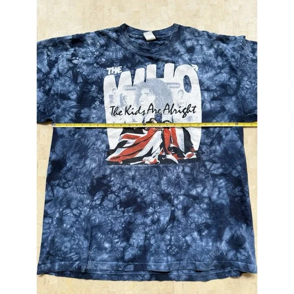 Vintage The Who Mens T-Shirt Size XXL Liquid Blue Tie Dye The Kids Are Alright